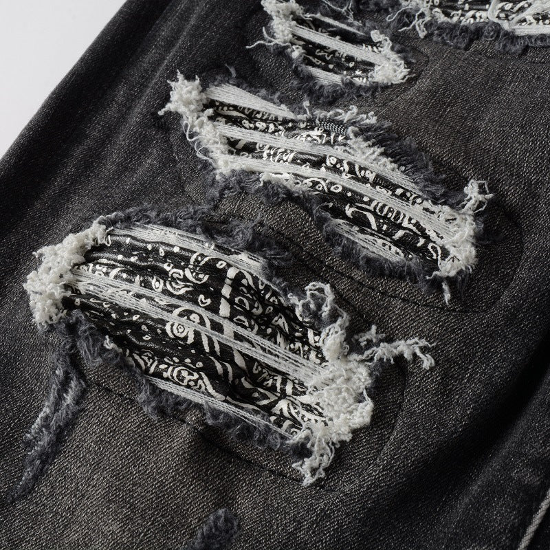Slim-fit ripped jeans for men