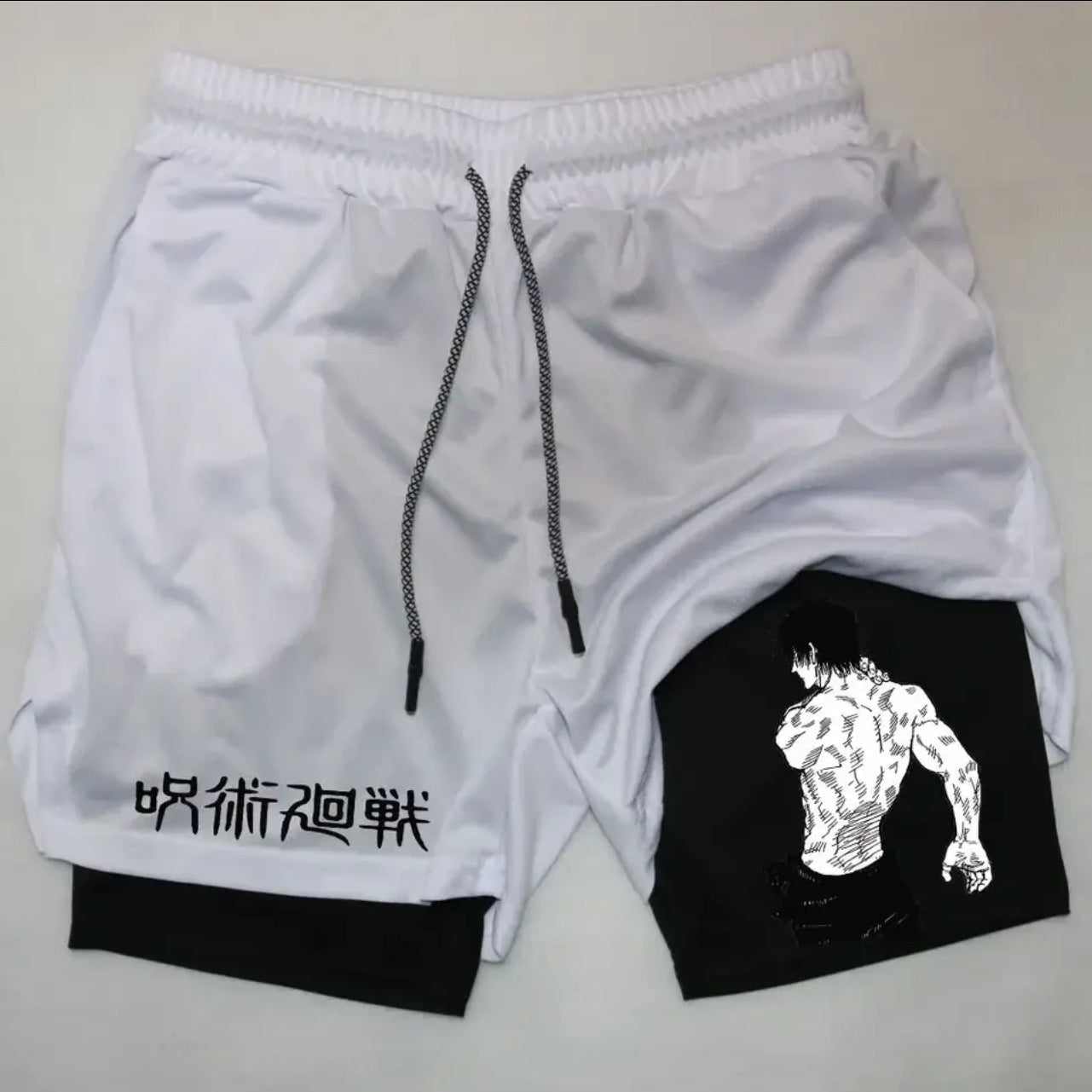 Anime Printed Double Layer Casual Shorts