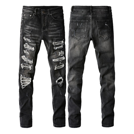 Slim-fit ripped jeans for men