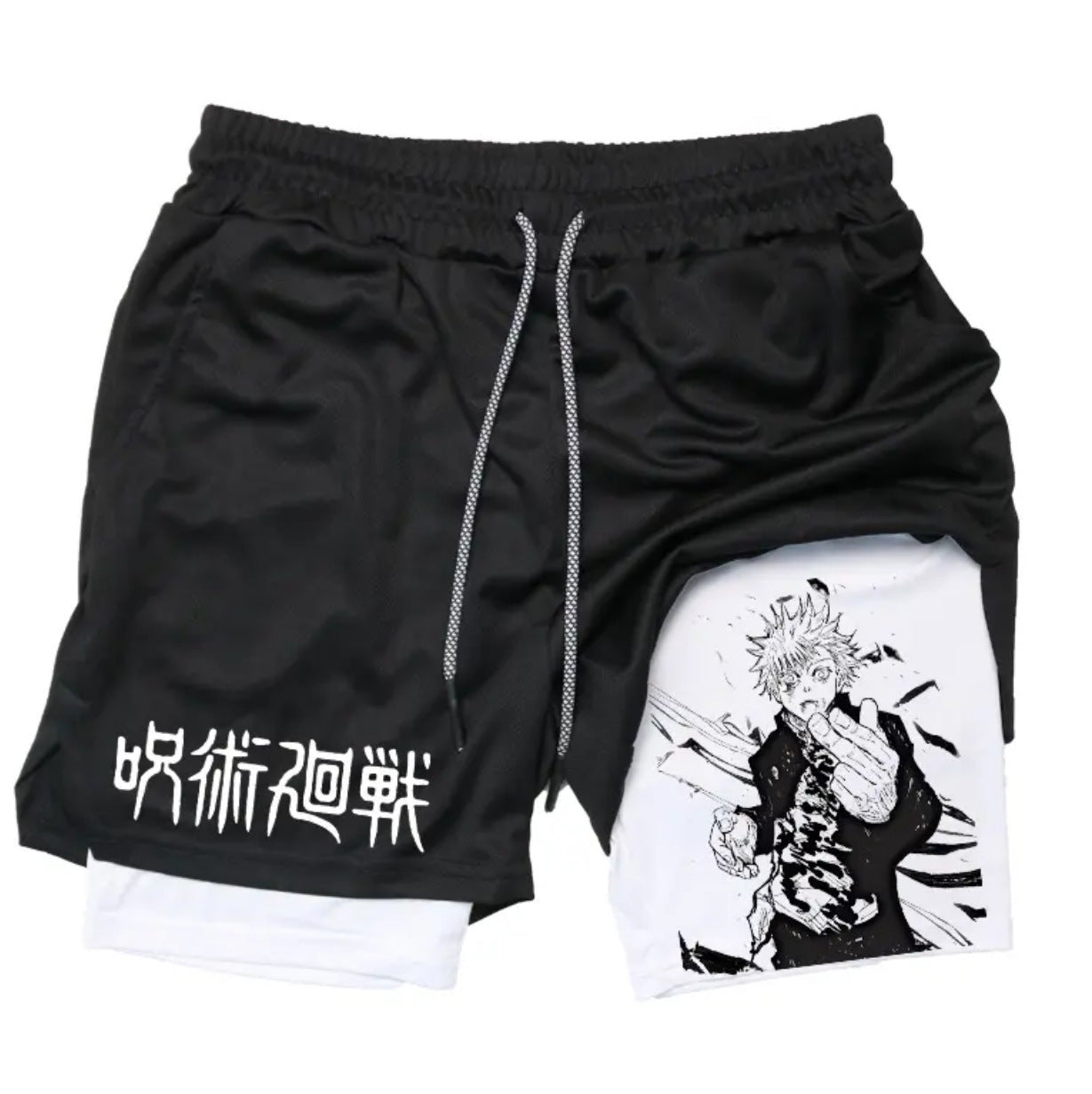 Anime Printed Double Layer Casual Shorts
