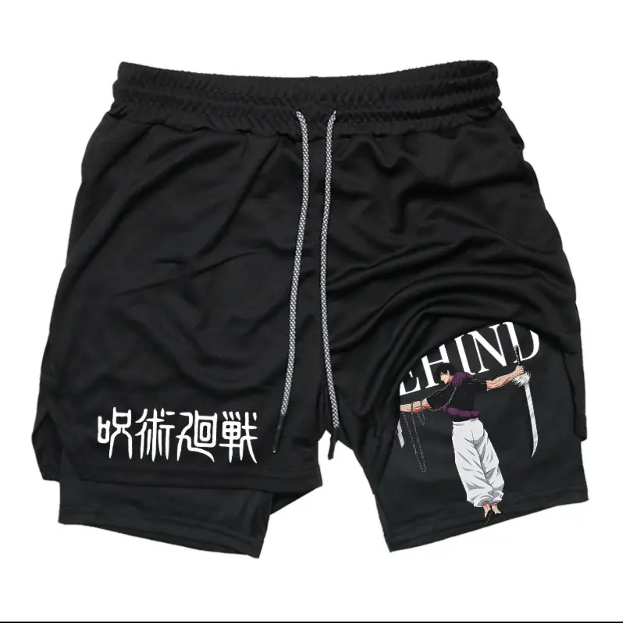 Anime Printed Double Layer Casual Shorts