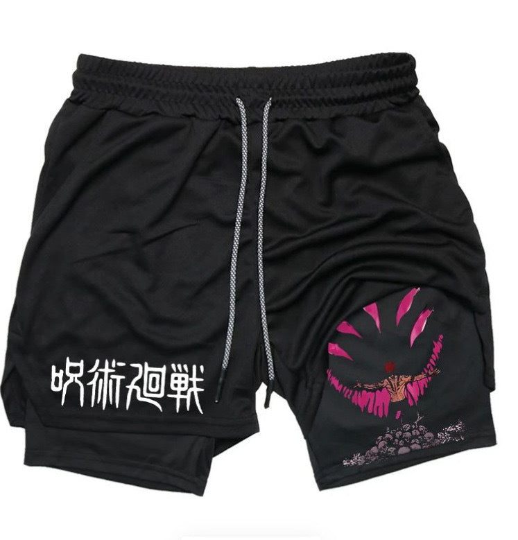 Anime Printed Double Layer Casual Shorts