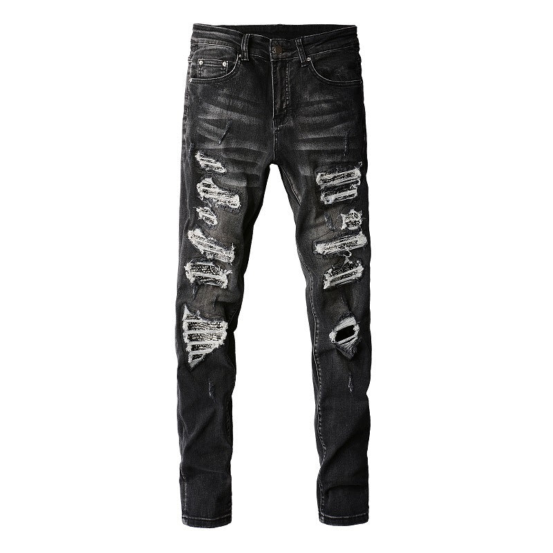 Slim-fit ripped jeans for men