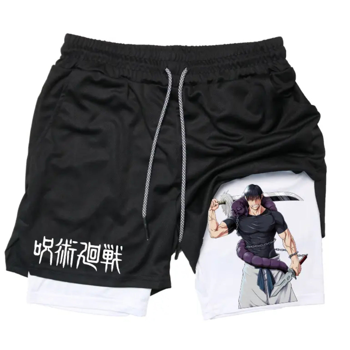 Anime Printed Double Layer Casual Shorts