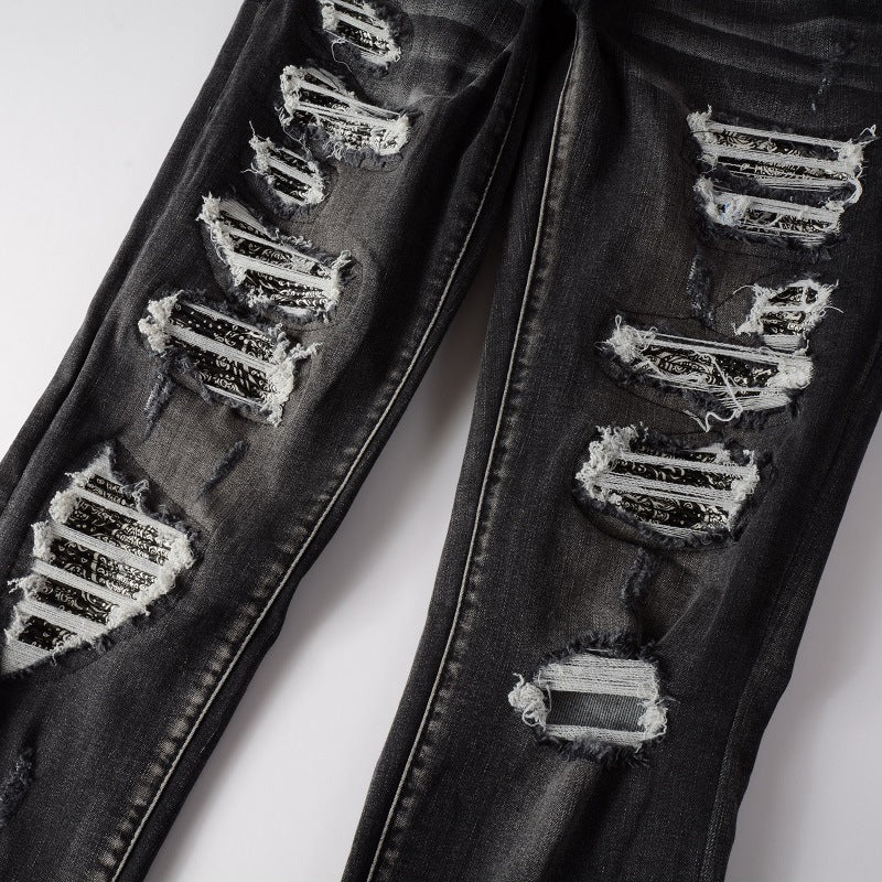 Slim-fit ripped jeans for men
