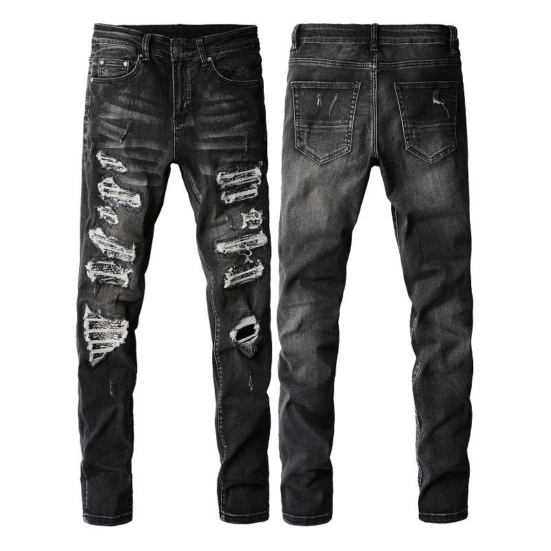 Slim-fit ripped jeans for men