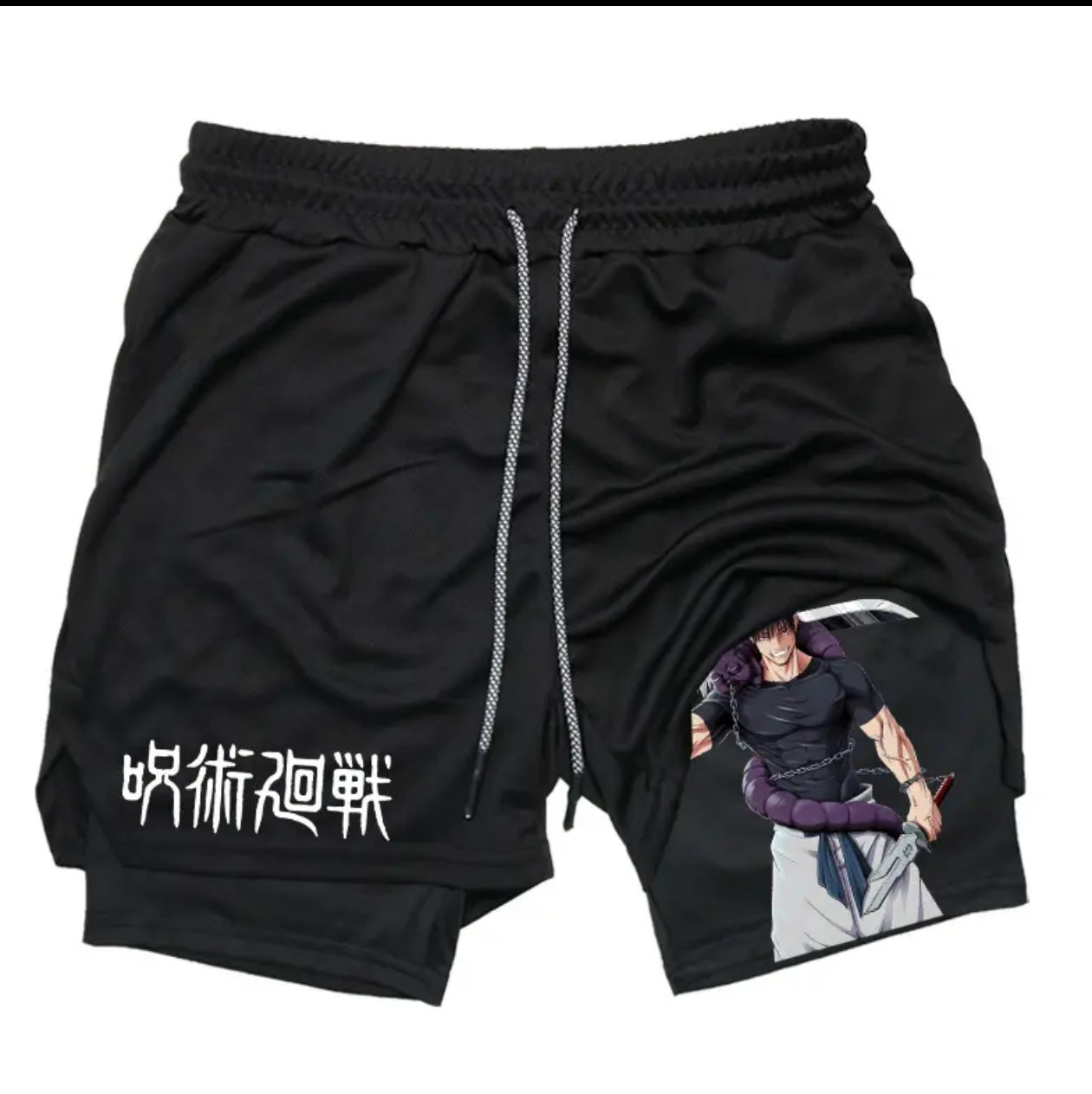 Anime Printed Double Layer Casual Shorts